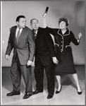 Tom Ewell, Paul Ford and Peggy Cass in studio portrait for the stage production A Thurber Carnival