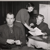 Richard Kiley, Allyn Ann McLerie and Arthur Kennedy in rehearsal for the stage production Time Limit!