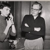 Allyn Ann McLerie and Arthur Kennedy in rehearsal for the stage production Time Limit!
