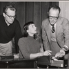 Arthur Kennedy, Allyn Ann McLerie and Harvey Stephens in rehearsal for the stage production Time Limit!