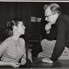 Patricia Benoit and Arthur Kennedy in rehearsal for the stage production Time Limit!