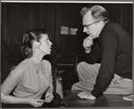 Patricia Benoit and Arthur Kennedy in rehearsal for the stage production Time Limit!