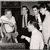 Morton DaCosta [left] and unidentified others in rehearsal for To Broadway with Love