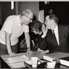 Franz Allers [left] and unidentified others in rehearsal for To Broadway with Love