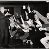 Morton DaCosta [left] and unidentified others in rehearsal for To Broadway with Love
