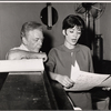 Morton DaCosta [center] and unidentified in rehearsal for To Broadway with Love