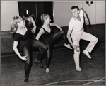Jack Cole [right] and unidentified others in rehearsal for To Broadway with Love