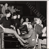 Philip J. Lang [center] and unidentified others in rehearsal for To Broadway with Love