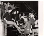 Philip J. Lang [center] and unidentified others in rehearsal for To Broadway with Love