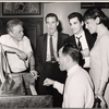 Morton DaCosta [left] and unidentified others in rehearsal for To Broadway with Love