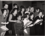 Singing ensemble in rehearsal for To Broadway with Love