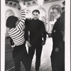 Donald Saddler [center], Morton DaCosta [right] and unidentified [left] in rehearsal for To Broadway with Love
