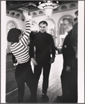 Donald Saddler [center], Morton DaCosta [right] and unidentified [left] in rehearsal for To Broadway with Love
