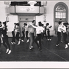 Dancing ensemble in rehearsal for To Broadway with Love