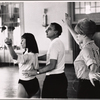 Donald Saddler [center] and unidentified in rehearsal for To Broadway with Love