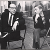 Cedric Hardwicke and David Wayne in rehearsal for the stage production Too True to Be Good