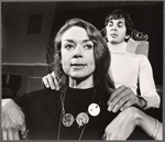 Gloria Maddox and Frank Langella in the stage production of The Tooth of Crime