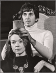 Gloria Maddox and Frank Langella in the stage production of The Tooth of Crime