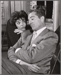 Anne Bancroft and Dana Andrews in the stage production Two for the Seesaw