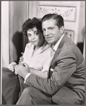 Anne Bancroft and Dana Andrews in the stage production Two for the Seesaw