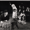 Zero Mostel [seated left], Swen Swenson [holding whip] and unidentified others in the 1974 Broadway production of Ulysses in Nighttown