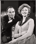 Geraldine Page [right] and unidentified in rehearsal for the stage production The Umbrella
