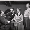 Bertrand Castelli, Anthony Franciosa, Geraldine Page and Franchot Tone in rehearsal for the stage production The Umbrella