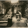 Carpentry staff in workshop of Vitagraph Studio.