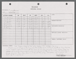 Stage manager's log