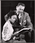 Eartha Kitt and Wendell Corey in rehearsal for the stage production Jolly's Progress