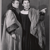 Raymond Massey and Jack Palance in publicity portrait for the 1955 American Shakespeare Festival production of Julius Caesar