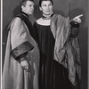Raymond Massey and Jack Palance in publicity photo for the 1955 American Shakespeare Festival production of Julius Caesar