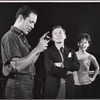 Mario Alcalde, David Wayne and Ellen Madison in rehearsal for the stage production Juniper and the Pagans