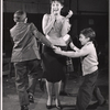 Ellen Madison [center] and unidentified others in rehearsal for the stage production Juniper and the Pagans