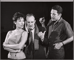Ellen Madison, Mario Alcalde and unidentified others in rehearsal for the stage production Juniper and the Pagans