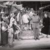 David Wayne, Ellen Madison [right] and unidentified others in the stage production Juniper and the Pagans