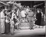 David Wayne, Ellen Madison [right] and unidentified others in the stage production Juniper and the Pagans