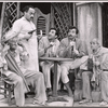 Louis Guss [with gun], Josip Elic [center] and unidentified others in the stage production Juniper and the Pagans