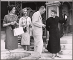 Milton Selzer, David Wayne [right] and unidentified others in the stage production Juniper and the Pagans