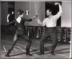 Lee Venora and Alfred Drake in rehearsal for the stage production Kean