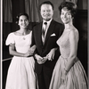 Lee Venora, Alfred Drake and Joan Weldon in rehearsal for the stage production Kean