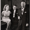 Patricia Cutts, Oliver Gray and Alfred Drake in rehearsal for the stage production Kean