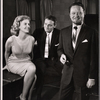 Patricia Cutts, Charles Gray and Alfred Drake in rehearsal for the stage production Kean
