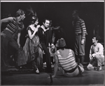 Alfred Drake [center] and unidentified others in the stage production Kean
