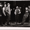 Mickey Shaughnessy, Jesse White, Leon Janney, Don Francks and unidentified others in the stage production Kelly