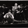 Mickey Shaughnessy [left] Don Francks [center] Jesse White, Leon Janney [right] and unidentified others in the stage production Kelly