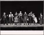 Wilfred Brambell, Leon Janney, Eileen Rodgers, Jesse White, Don Francks, Mickey Shaughnessy and Anita Gillette in the stage production Kelly
