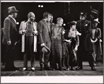 Jesse White, Leon Janney, Don Francks, Wilfred Brambell, Eileen Rodgers and unidentified others in the stage production Kelly