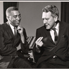 Burgess Meredith [right] and unidentified in the stage production Kicks and Co