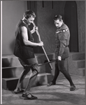Robert Burr and unidentified in the 1959 Players Theatre production of King Lear
